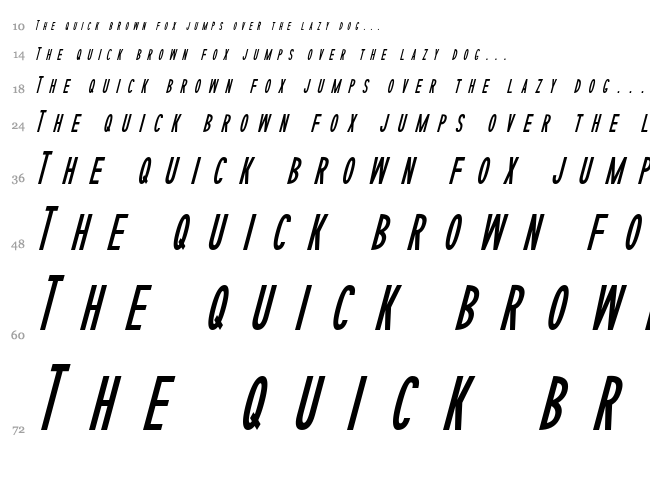 Sophisticated Slims font waterfall